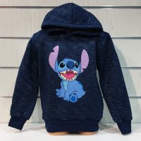 Нов детски суичър с дигитален печат Стич (Stitch) в цвят тъмносин меланж, снимка 7 - Детски анцузи и суичери - 38995831