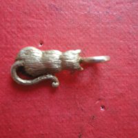 Позлатен сребърен медальон висулка коте , снимка 2 - Колиета, медальони, синджири - 40697625