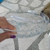 Стъклени чинии за мезета и ваза, снимка 6 - Чинии - 41567201
