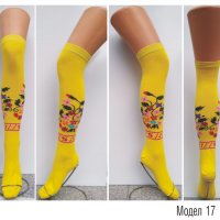 3/4 чорапи с фолклорни мотиви 801, снимка 1 - Дамски чорапи - 42313400
