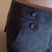 Всичко по 5 лв - Дамски панталон Next Petite,  сив със широк крачол, снимка 3 - Панталони - 36082816