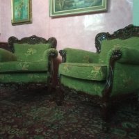 Двойка барокови кресла, снимка 4 - Дивани и мека мебел - 42214734