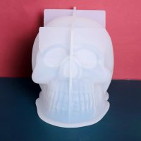 3D грамаден Череп глава силиконов молд форма калъп за фондан гипс сапун шоколад смола свещ и др , снимка 4 - Форми - 35741180