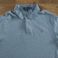 Polo Ralph Lauren Grey slim Pima cotton polo shirt - страхотна мъжка тениска КАТО НОВА 2ХЛ, снимка 7 - Тениски - 41621843
