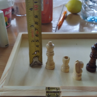 шах, дървен със ръчно изработени дървени фигури , снимка 5 - Шах и табла - 44733005