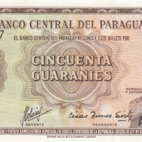 50 гуарани 1952, Парагвай, снимка 1 - Нумизматика и бонистика - 36201724