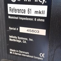 Тонколони INFINITY Reference 61 MkII, снимка 11 - Тонколони - 41411791