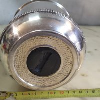 Стар италиански термос със сребърно покритие, снимка 4 - Антикварни и старинни предмети - 41398751