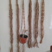 Висящи плетени кашпи, снимка 4 - Антикварни и старинни предмети - 36448262