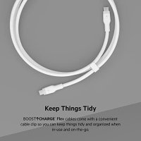 Нови Belkin 2 броя силиконови USB C кабели за зареждане черен и бял телефон Samsung Galaxy MacBook, снимка 6 - Друга електроника - 42415029