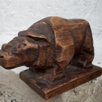 Дървен хипопотам  15 х 9 см, снимка 5 - Статуетки - 34282931