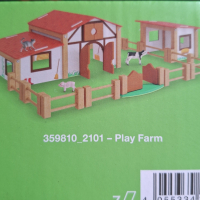 Playtive дървена ферма от 28 части за деца 3+, снимка 1 - Образователни игри - 44708578