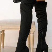 Разпродажба Нови черни ботуши чизми, снимка 1 - Дамски ботуши - 38749568