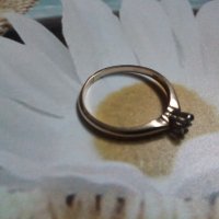 Златен пръстен с диамант годежен, снимка 4 - Пръстени - 39300662