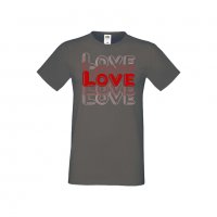 Мъжка тениска Свети Валентин LOVE LOVE LOVE 2, снимка 5 - Тениски - 35711921