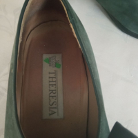тъмнозелени велурени обувки, снимка 3 - Дамски елегантни обувки - 44589128