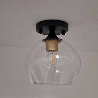 Нова Модерна таванна светлина с прозрачен стъклен нюанс/Дом Спалня Коридор, снимка 6 - Лампи за таван - 41445645