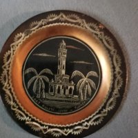 Медна чинийка за стена-сувенир Турция 1986 г., снимка 1 - Антикварни и старинни предмети - 41489061