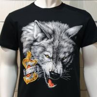 Нова мъжка тениска с дигитален печат HARLEY DAVIDSON -Вълк (Wolf), снимка 7 - Тениски - 36178161