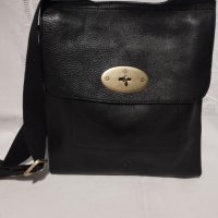 MULBERRY ЕСТЕСТВЕНА КОЖА - черна, мъжка чанта през рамо, снимка 2 - Чанти - 41682758
