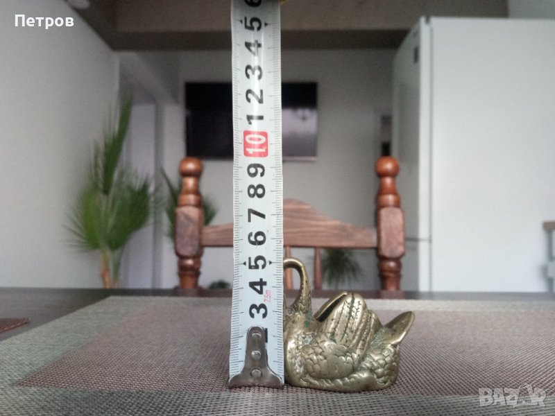 Продавам прекрасна, фигурка-статуетка на лебед-свещник.Бронз, снимка 1