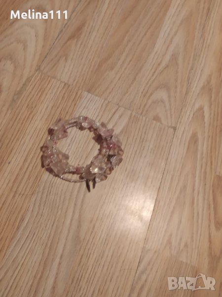 Гривна ,розова с камъни, снимка 1