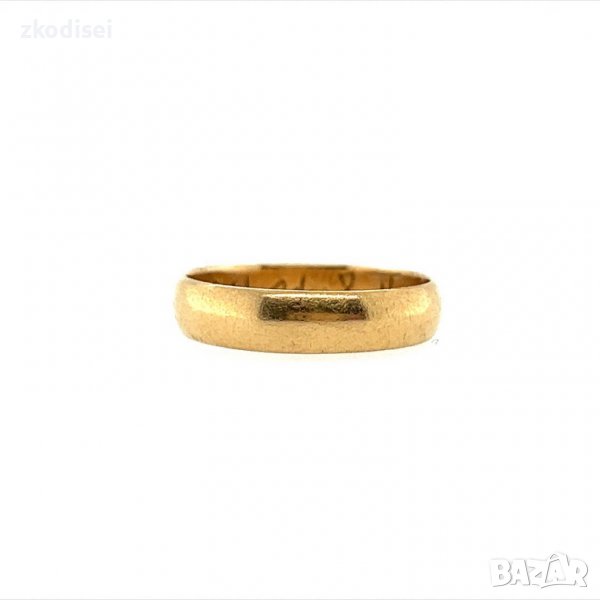 Златен пръстен брачна халка 2,67гр. размер:55 14кр. проба:585 модел:15138-2, снимка 1