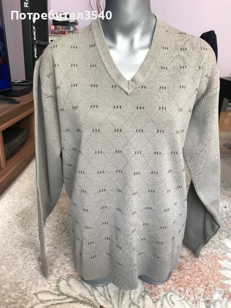 Бежов мъжки пуловер, снимка 1