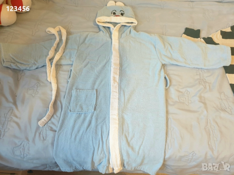 Детски памучен халат 7-8 год., снимка 1