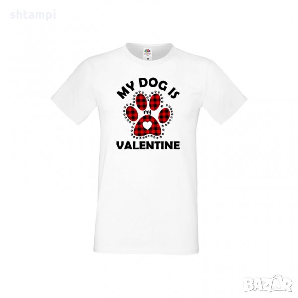 Мъжка тениска Свети Валентин My Dog Is My Valentine 1, снимка 1