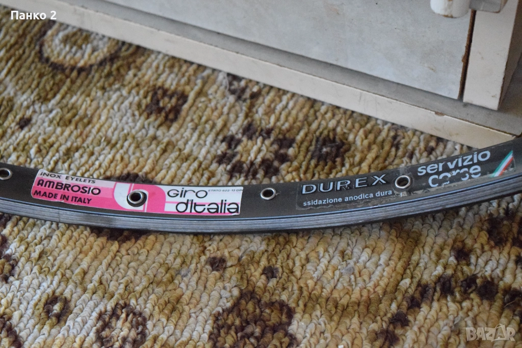 Ретро Шосейна Шина Ambrosio Giro Di Italia Durex 32 дупки, снимка 1
