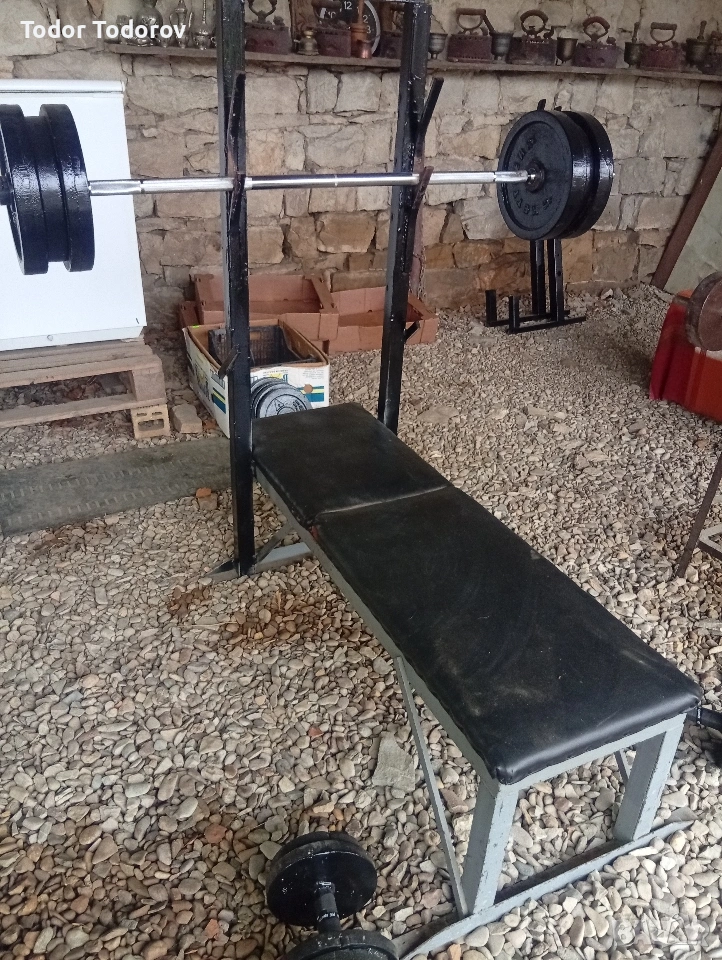 Разпродажба на фитнес тежести , дъмбели , лостове, лежанка , снимка 1