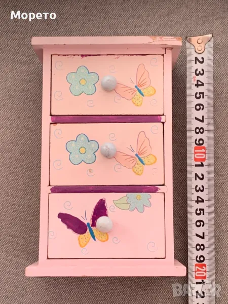 Голяма стара,красива,дървена арт кутия за бижута, снимка 1