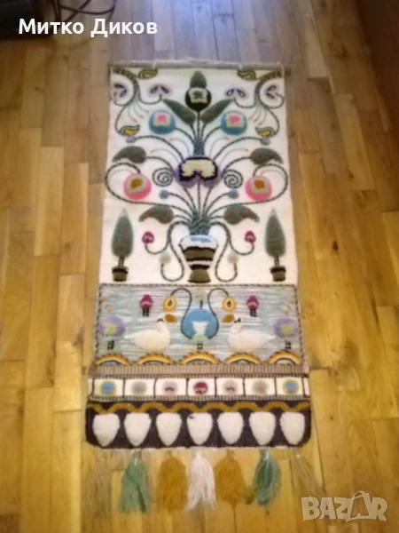 Пано за стена винтидж 44х92см с ресните Wall tapestry fibre handing woven, снимка 1