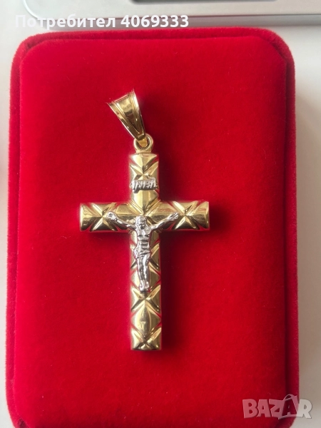 Златна висулка кръст 4.44гр 14к, снимка 1