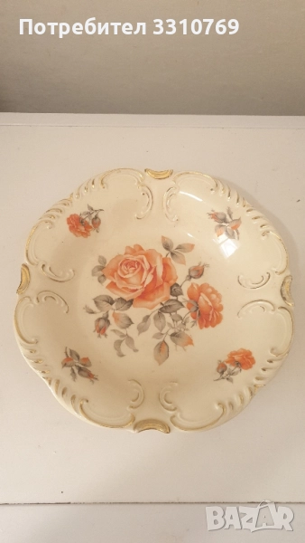 Луксозна порцеланова фруктиера. , снимка 1