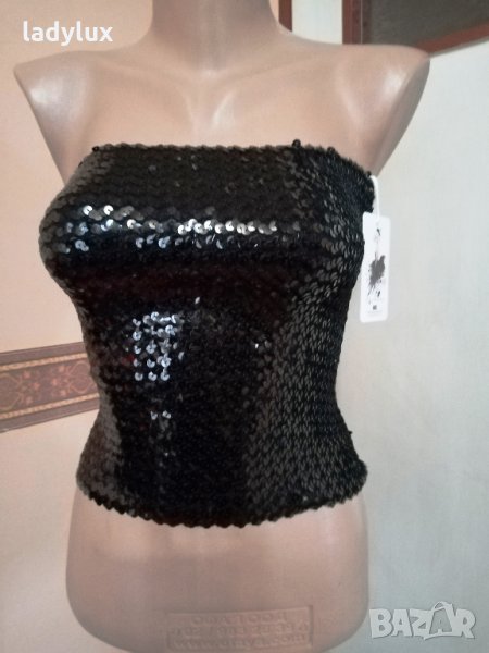 ZARA TRF, Нов Ластичен Топ с Пайети. Код 1572, снимка 1