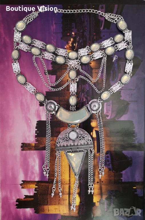 Ново! Масивно колие с камъни, снимка 1