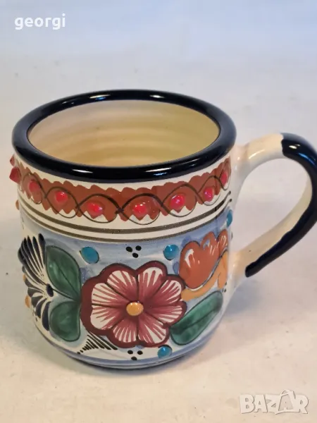 мексиканска керамична чаша Juarez pottery 22/4, снимка 1