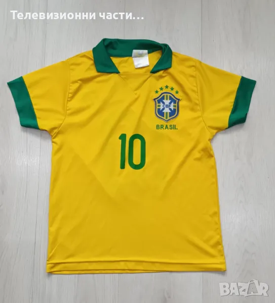 Детска футболна тениска фланелка Brazil Бразилия Неймар Neymar JR #10 - 55 на 39см, снимка 1