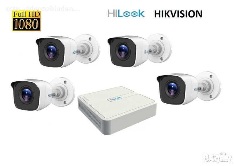 TURBO-HD Промо Комплект за видеонаблюдение HIKVISION с 4 bullet камери и 4 канален DVR, снимка 1