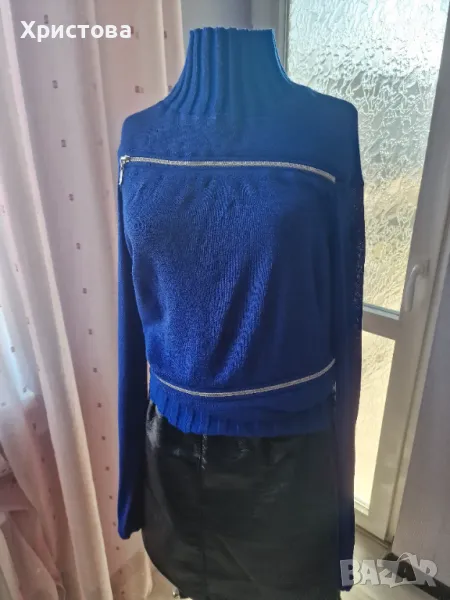 Фин пуловер в кралско синьо - 10,00лв., снимка 1