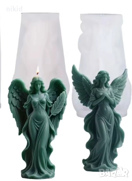 2 вида права жена 3D Ангел силиконов молд форма фондан гипс свещ смола шоколад декор, снимка 1