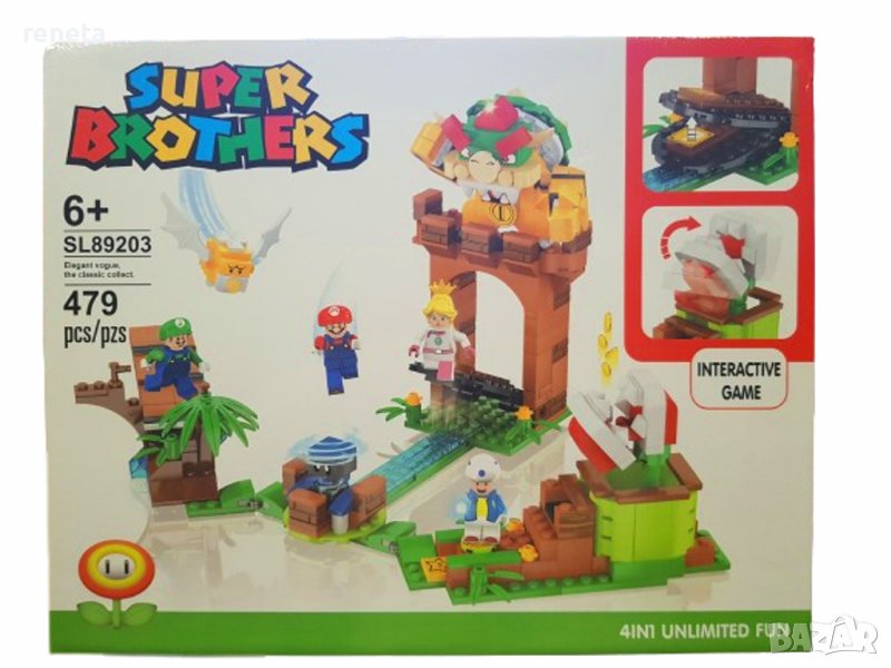 Конструктор Ahelos, Супер Марио, Тип лего, 479 части, снимка 1