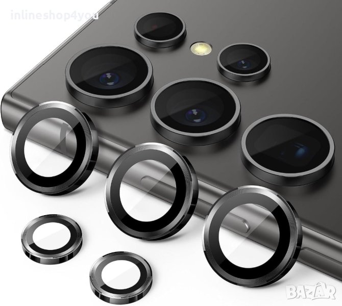 Стъклен Протектор за Камера Тип Рингове за Samsung Galaxy S24 | S24+ | S24 Ultra, снимка 1