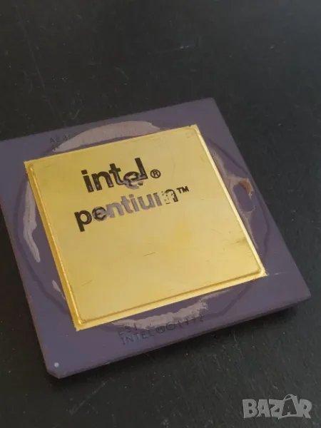 Intel Pentium A80501-60 Socket 4 Gold процесор за ретро компютър , снимка 1