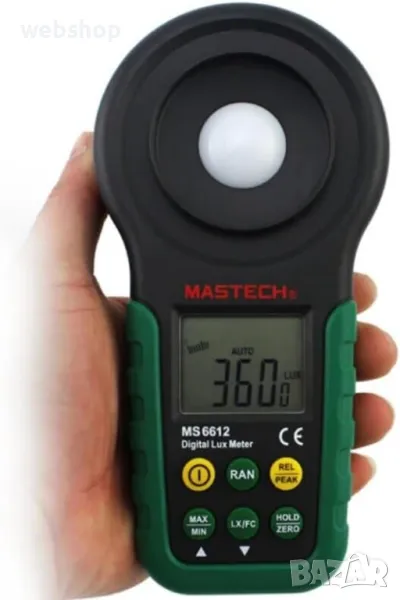 Цифров луксметър MASTECH MS6612B, измерване на осветеност, LUX METER, снимка 1