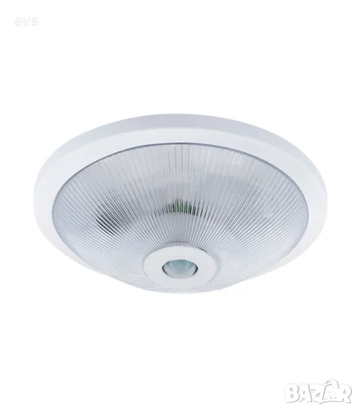 Плафон кръгъл 2xE27 PIR сензор VITO бял, снимка 1