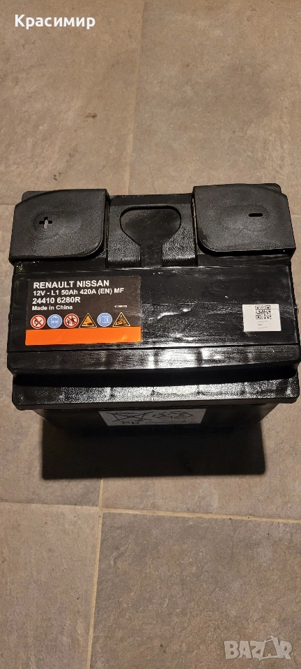 Акумулатор 12V-50Ah Renault Nissan , снимка 1