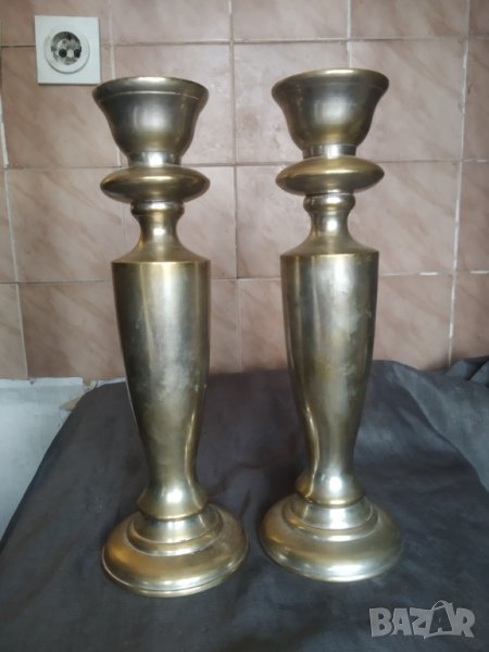 два посребрени свещници-комплект, снимка 1
